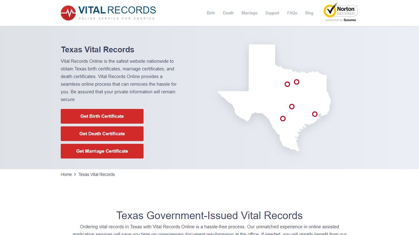 Texas Vital Records - Vital Records Online